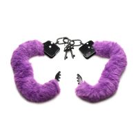 XR Brands Cuffed in Fur håndjern - Lilla, billede 6
