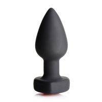 XR Brands Silikone Vibrator Rød Hjerte - Buttplug med fjernbetjening - Small, billede 4