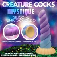 XR Brands Dildo de Fantasia Chifre de Unicórnio em Silicone, imagem 6