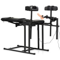 XR Brands MS Obedience Chair - Sedia Bondage con Macchina del Sesso - Nero, immagine 2