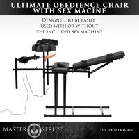 XR Brands MS Obedience Chair - Sedia Bondage con Macchina del Sesso - Nero, immagine 4