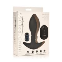 XR Brands Rim Slide - Plug Anal de Silicone com Anel Deslizante - Preto, imagem 2