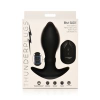 XR Brands Rim Slide - Plug Anal de Silicone com Anel Deslizante - Preto, imagem 3