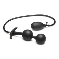 XR Brands Ass Rattler - Weighted Inflatable Silicone Anal Plug - Black, picture 3