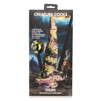 XR Brands Cyclops Monster - Dildo em Silicone - Amarelo/Roxo/Preto, imagem 3