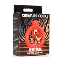 XR Brands Beast Mode - Penisring i silikon - Röd, bild 2