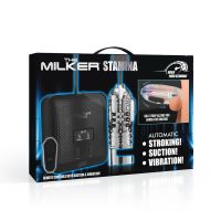 XR Brands The Milker Stamina - Automatisk stroker med vibration og sug - Transparent, billede 5
