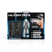 XR Brands The Milker Stamina - Automatisk stroker med vibration og sug - Transparent, billede 6
