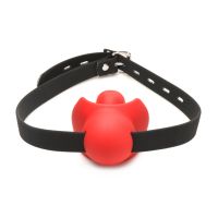 XR Brands Gag Order - Bâillon boule extrême en silicone - Rouge, photo 2