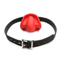 XR Brands Gag Order - Bâillon boule extrême en silicone - Rouge, photo 3