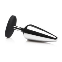 XR Brands Butt Slut - Butt Plug in Metallo e Silicone - Argento, immagine 2