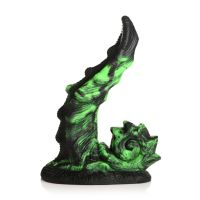 XR Brands Glowzilla - Självlysande silikondildo - Grön/Svart