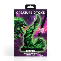 XR Brands Glowzilla - Självlysande silikondildo - Grön/Svart, bild 5