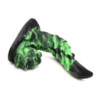 XR Brands Glowzilla - Självlysande silikondildo - Grön/Svart, bild 2