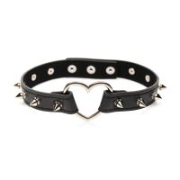 XR Brands Spiked Heart Choker - Svart, bilde 2