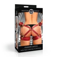 XR Brands Crimson Captive - Reisi-, ranne- ja nilkkakahleet hogtie-sidontaan - Punainen, kuva 2