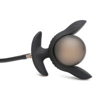 XR Brands Dark Pearl - Inflatable Vibrating Butt Plug with Remote Control - Black, picture 5