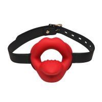 XR Brands Sissy - Bavaglio a Bocca Aperta Vibrante - Rosso