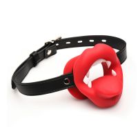 XR Brands Vampire - Bâillon bouche vibrant - Rouge