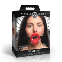 XR Brands Vampire - Bâillon bouche vibrant - Rouge, photo 2