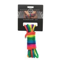 XR Brands Rainbow Rope - Bondagetau i regnbuefarger - 4,9 m, bilde 4