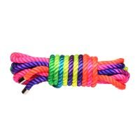 XR Brands Rainbow Rope - Bondagetau i regnbuefarger - 4,9 m, bilde 2