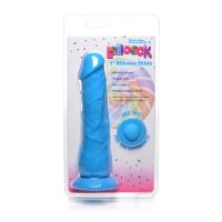 Curve Toys Lollicock - Silikon dildo uden kugler - 18 cm - Blå, billede 2