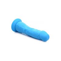 Curve Toys Lollicock - Silikon dildo uden kugler - 18 cm - Blå, billede 3
