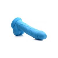 Curve Toys Lollicock Dildo in Silicone con Palle - 18 cm - Blu, immagine 3