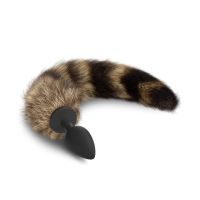 Crushious Foxy Delight - Plug Anale in Silicone con Coda - Nero/Marrone