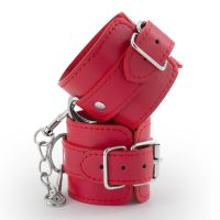 Crushious Bondage Love - Skórzane kajdanki - Czerwone, zdjęcie 2