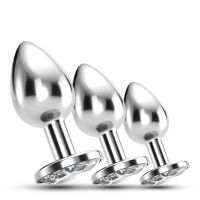 Crushious Bijou Buttplug Traningtrio - Klar, Sølv