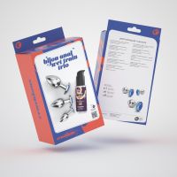 Crushious Bijou Anal Wet Train Trio Plugs anaux acier - Bleu, photo 2
