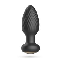 Crushious Twister - Rotating Anal Plug with Remote Control - Black, picture 2