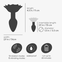 Crushious Giulietta - Rotating Anal Rose Plug with Remote Control - Red, picture 6