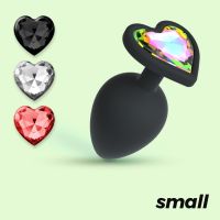 Crushious Cuore - Analplugg med fyra utbytbara juveler - Small - Svart, bild 4