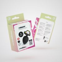 Crushious Cuore - Analplugg med fyra utbytbara juveler - Small - Svart, bild 5