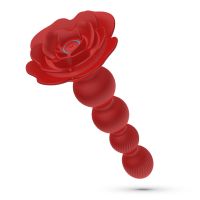 Crushious Rosaline - Rotating Anal Rose Plug with Remote Control - Red, picture 3