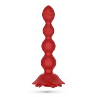Crushious Rosaline - Rotating Anal Rose Plug with Remote Control - Red, picture 5