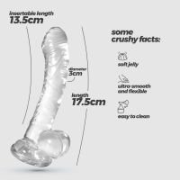 Crushious Hudini - Flexibel analdildo i jelly - 17,5 cm - Transparent, bild 7