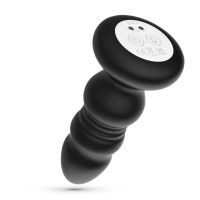 Crushious Australis - Plug Anale Vibrante e con Spinta con LED RGB e Telecomando - Nero, immagine 4