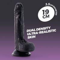 Crushious Inviktus - Dildo i flydende silikone - 19 cm - Sort, billede 6