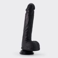 Crushious Inviktus - Dildo i flydende silikone - 22 cm - Sort