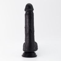 Crushious Inviktus - Dildo i flydende silikone - 22 cm - Sort, billede 2