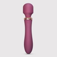 Crushious Jinx - Vibromasseur wand avec chaleur - Rouge vin