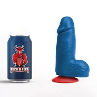 Fuck & Fist Dagr S - Realistinen paksu dildo kiveksillä - 11,5 cm - Sininen, kuva 4