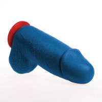 Fuck & Fist Dagr M - Gode réaliste épais avec testicules - 14,5 cm - Bleu, photo 3