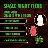 Fiction Cocks Space Night Fiend - Dildo em Silicone - Vermelho/Branco, imagem 7