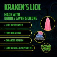 Fiction Cocks Kraken's Lick - Silikondildo - Blå/Rød, bilde 7