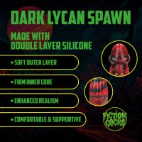 Fiction Cocks Dark Lycan Spawn - Silicone Dildo - Red/Black, picture 7